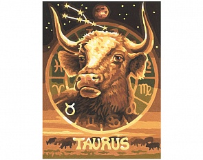 Раскраска по номерам «Знаки Зодиака Телец», 18 х 24 см. (Schipper, 9390673)